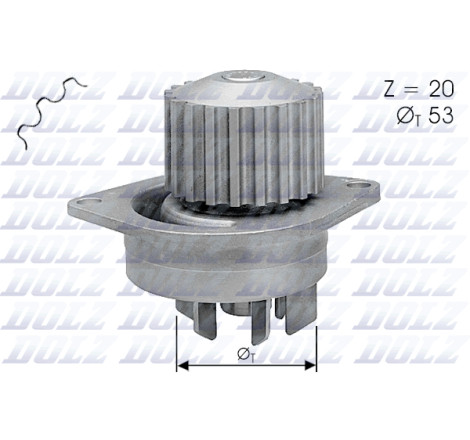 Pompe à eau, refroidissement du moteur