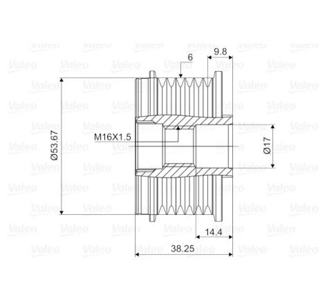 Poulie roue libre, alternateur VALEO NEW SPARE PART