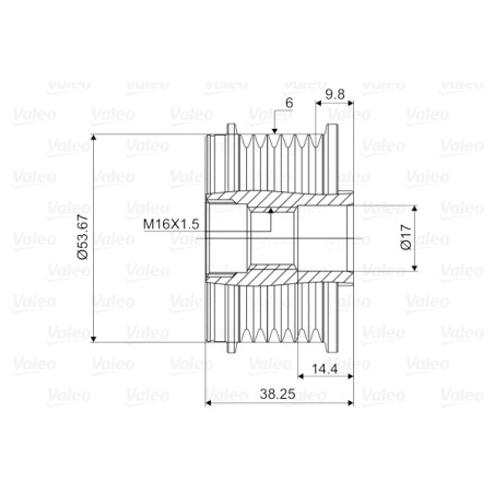 Poulie roue libre, alternateur VALEO NEW SPARE PART