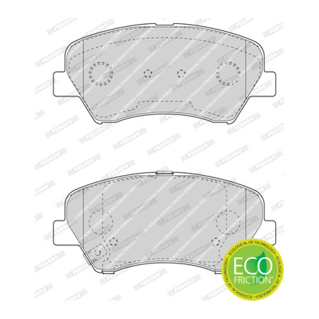 Kit de plaquettes de frein, frein à disque PREMIER ECO FRICTION