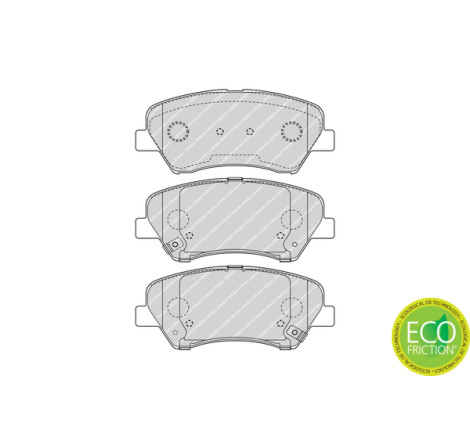 Kit de plaquettes de frein, frein à disque PREMIER ECO FRICTION