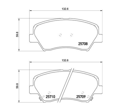 Kit de plaquettes de frein, frein à disque BREMBO XTRA LINE