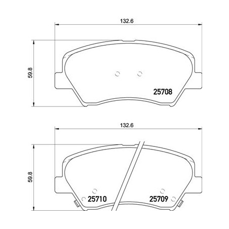 Kit de plaquettes de frein, frein à disque BREMBO XTRA LINE