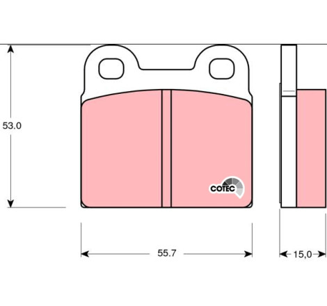 Kit de plaquettes de frein, frein à disque COTEC