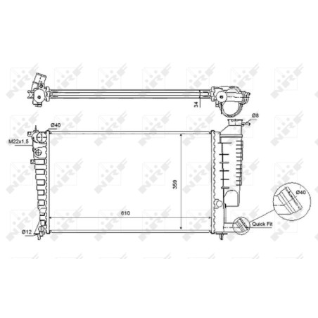 Radiateur, refroidissement du moteur EASY FIT