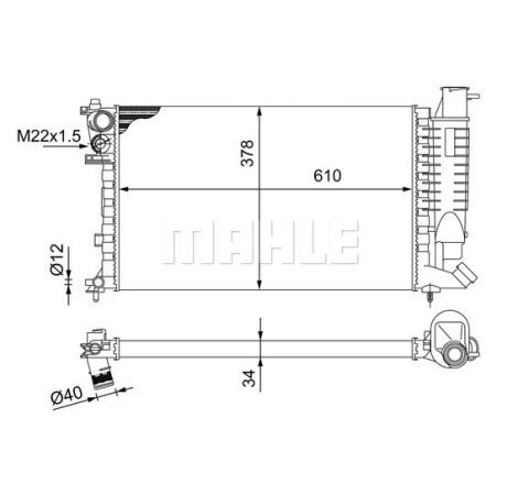 Radiateur, refroidissement du moteur BEHR