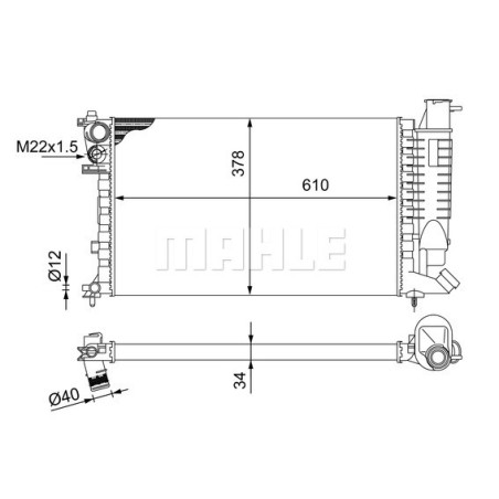 Radiateur, refroidissement du moteur BEHR