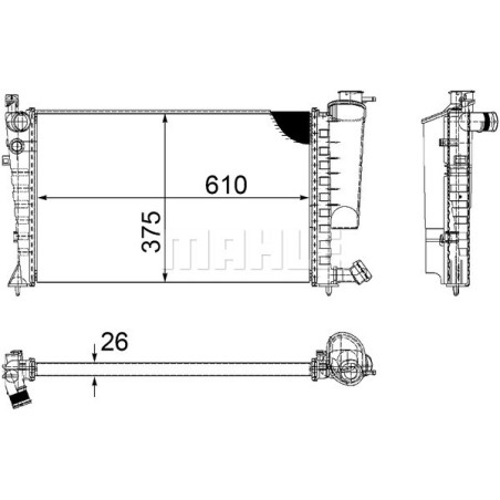 Radiateur, refroidissement du moteur BEHR