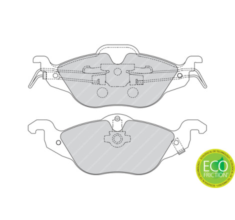 Kit de plaquettes de frein, frein à disque PREMIER ECO FRICTION