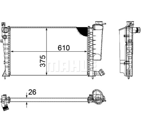 Radiateur, refroidissement du moteur BEHR *** PREMIUM LINE ***