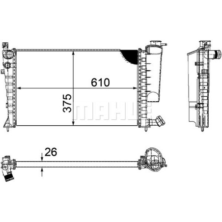 Radiateur, refroidissement du moteur BEHR *** PREMIUM LINE ***