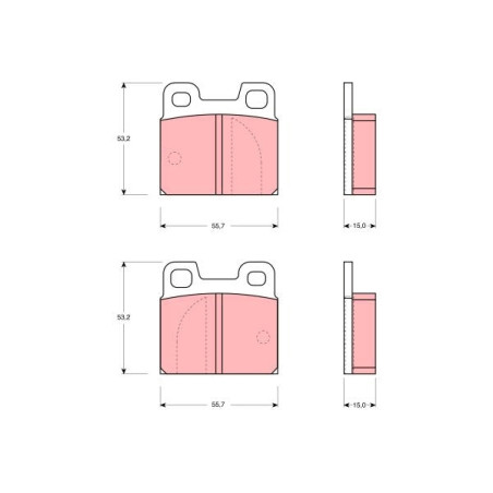 Kit de plaquettes de frein, frein à disque