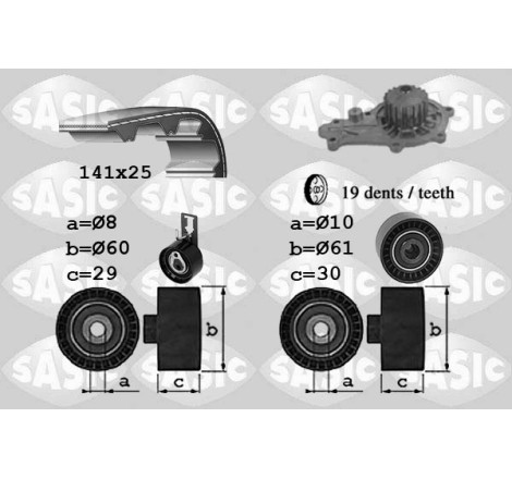 Pompe à eau + kit de courroie de distribution