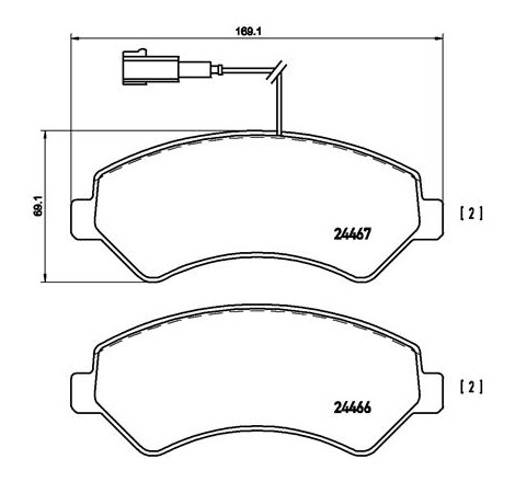 Kit de plaquettes de frein, frein à disque