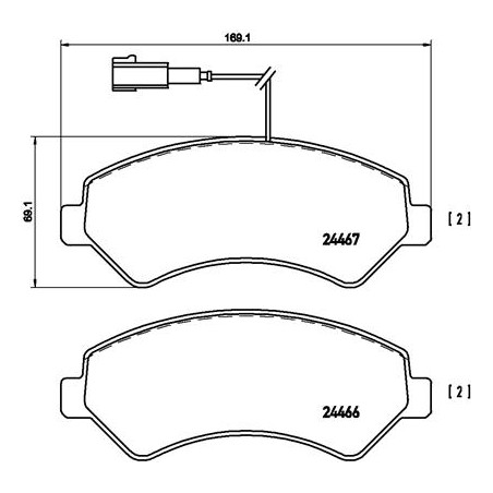 Kit de plaquettes de frein, frein à disque