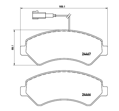 Kit de plaquettes de frein, frein à disque