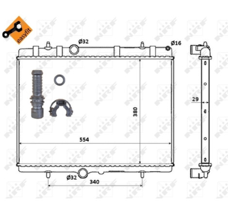 Radiateur, refroidissement du moteur EASY FIT