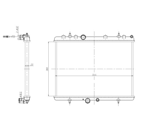 Radiateur, refroidissement du moteur Economy Class