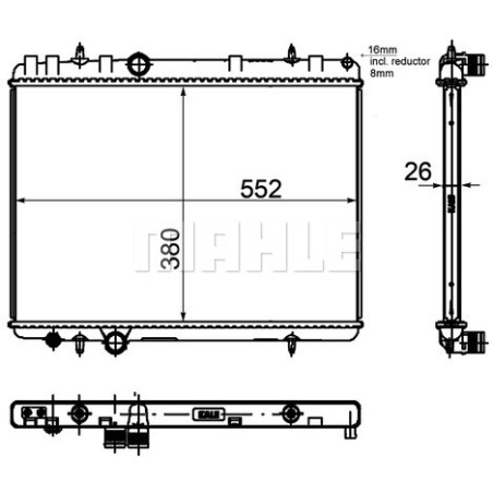 Radiateur, refroidissement du moteur BEHR *** PREMIUM LINE ***