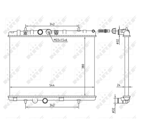 Radiateur, refroidissement du moteur Economy Class