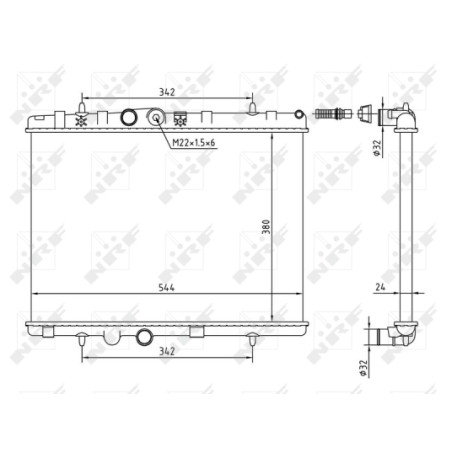 Radiateur, refroidissement du moteur Economy Class