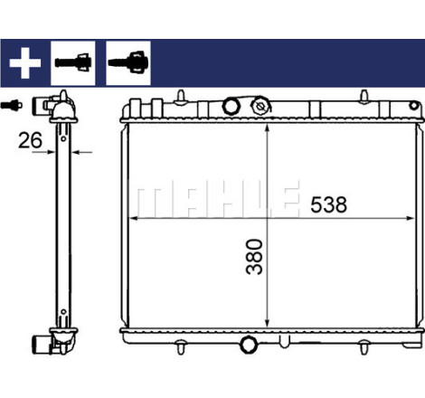 Radiateur, refroidissement du moteur BEHR