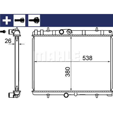 Radiateur, refroidissement du moteur BEHR