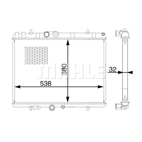 Radiateur, refroidissement du moteur BEHR