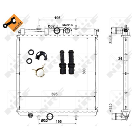 Radiateur, refroidissement du moteur EASY FIT