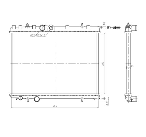 Radiateur, refroidissement du moteur Economy Class