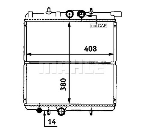 Radiateur, refroidissement du moteur BEHR