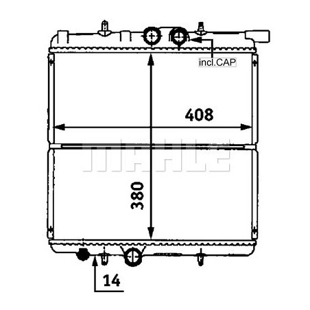 Radiateur, refroidissement du moteur BEHR