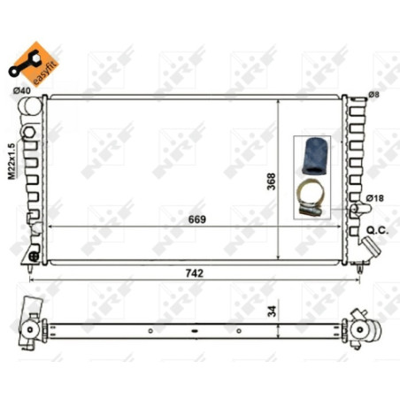 Radiateur, refroidissement du moteur EASY FIT