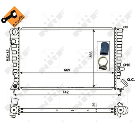 Radiateur, refroidissement du moteur EASY FIT