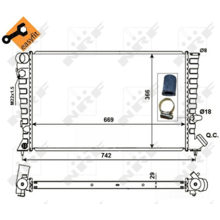 Radiateur, refroidissement du moteur EASY FIT