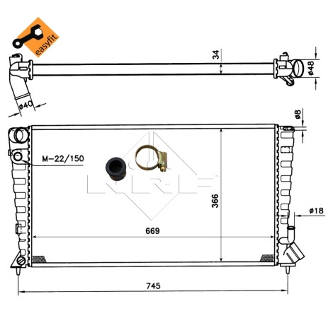 Radiateur, refroidissement du moteur EASY FIT