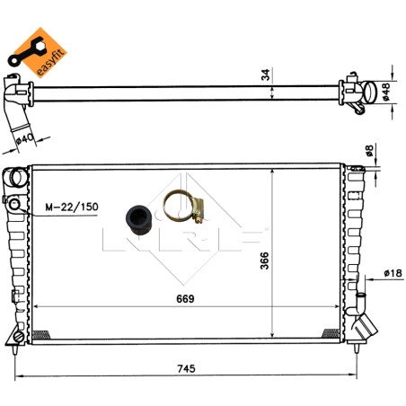 Radiateur, refroidissement du moteur EASY FIT