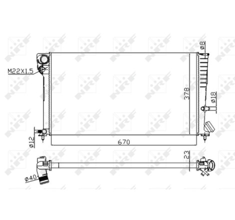 Radiateur, refroidissement du moteur Economy Class