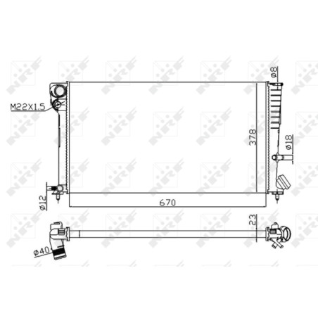 Radiateur, refroidissement du moteur Economy Class