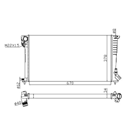 Radiateur, refroidissement du moteur Economy Class