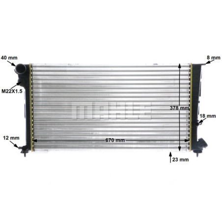 Radiateur, refroidissement du moteur BEHR