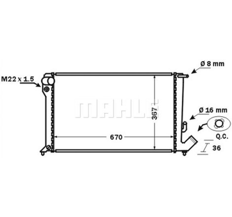 Radiateur, refroidissement du moteur BEHR