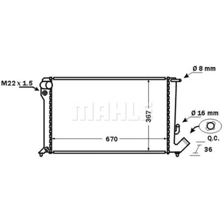 Radiateur, refroidissement du moteur BEHR