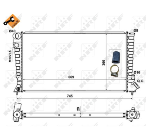 Radiateur, refroidissement du moteur EASY FIT