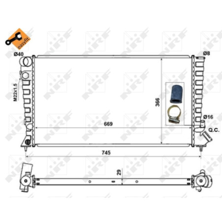 Radiateur, refroidissement du moteur EASY FIT