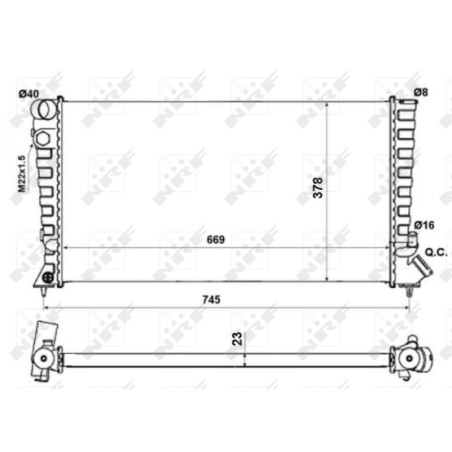 Radiateur, refroidissement du moteur Economy Class