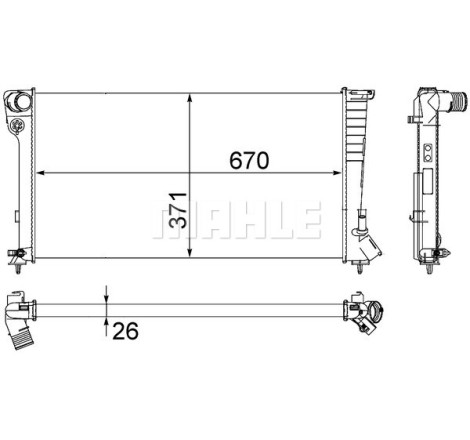 Radiateur, refroidissement du moteur BEHR