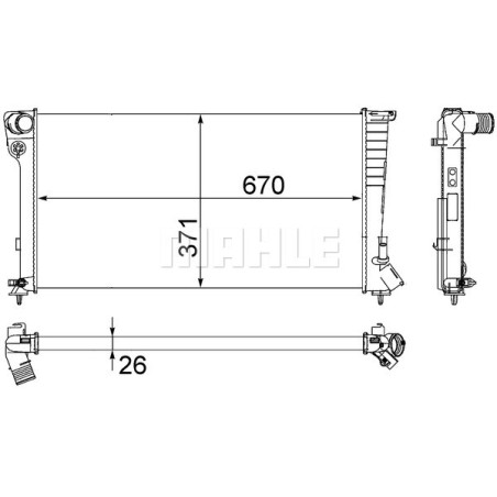 Radiateur, refroidissement du moteur BEHR