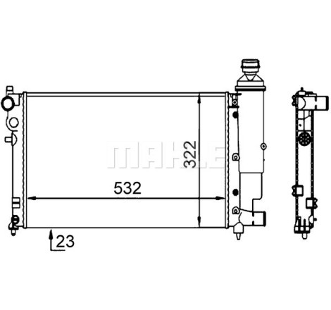 Radiateur, refroidissement du moteur BEHR