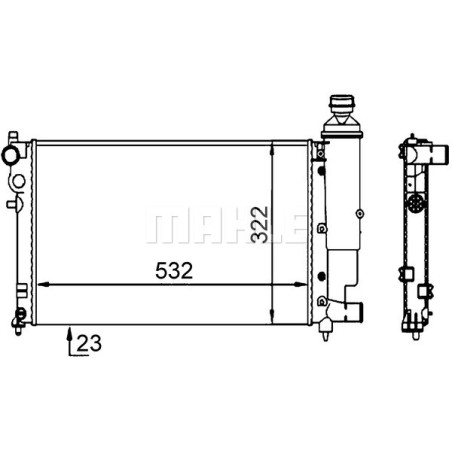 Radiateur, refroidissement du moteur BEHR